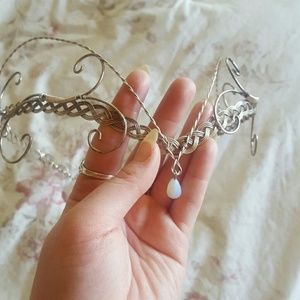 Celtic Silver Opalite Headwrap